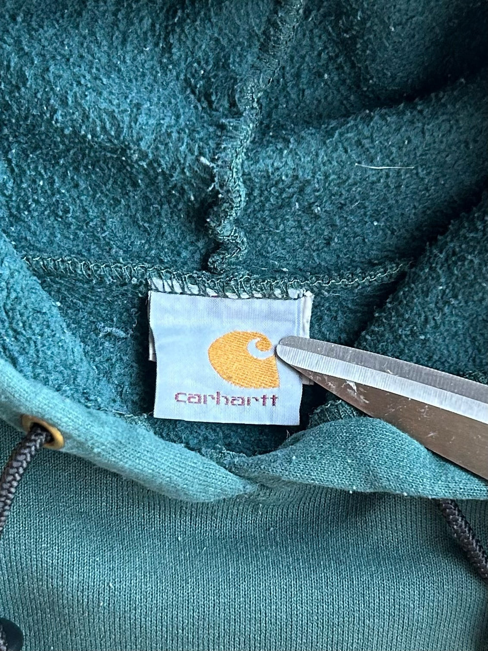 Vintage Green Carhartt Hoodie - L
