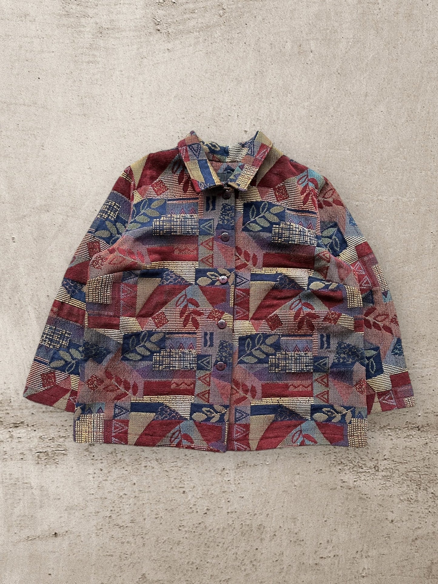 00S FIRST OPTION MULTICOLOR BUTTON UP JACKET - XXL