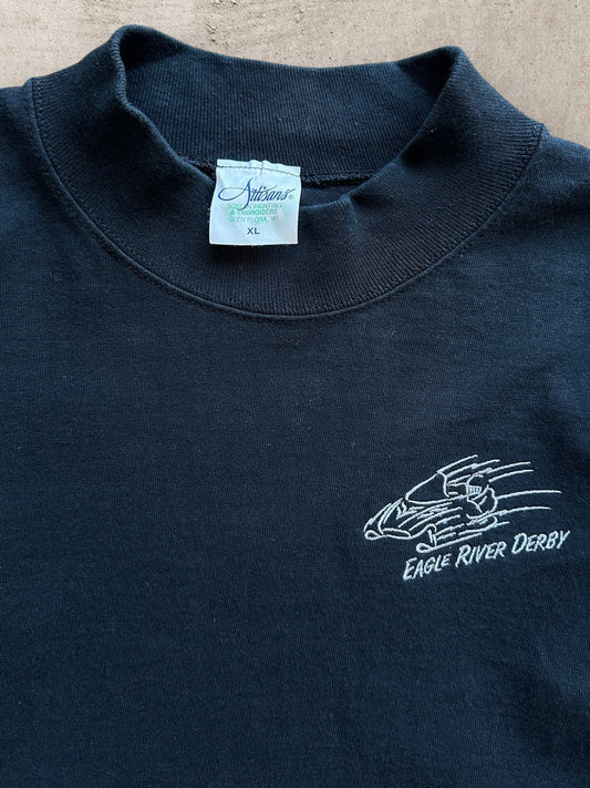 90S EAGLE RIVER DERBY MOCK NECK SHIRT - XL