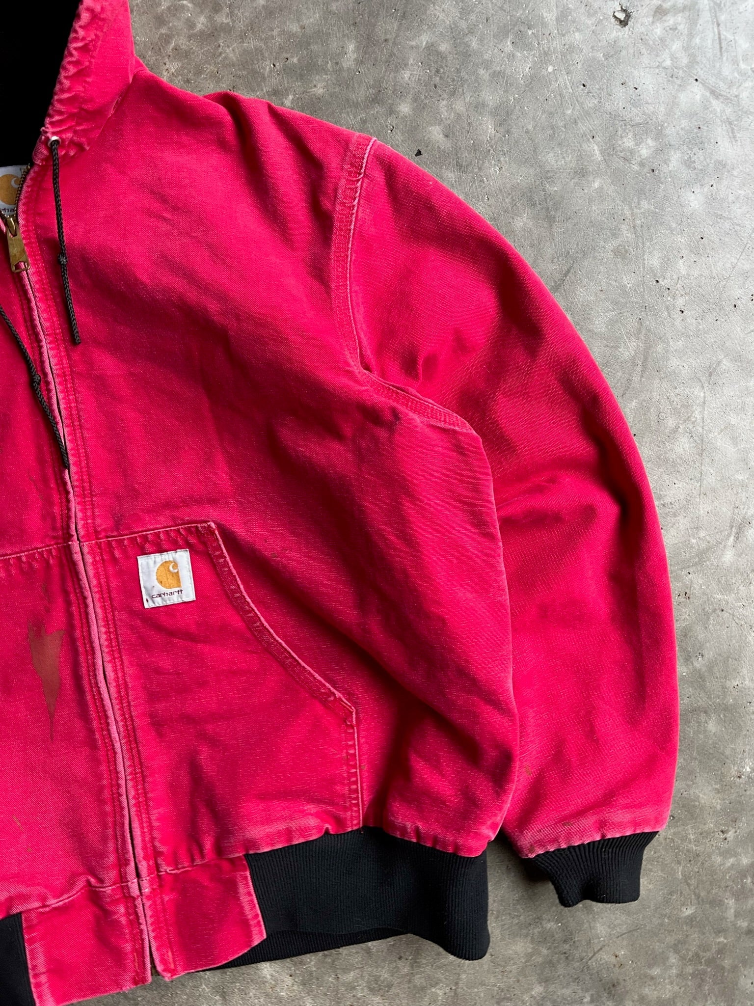 Vintage Hot Pink Hooded Carhartt Jacket - M