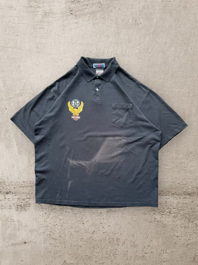 90S HARLEY DAVIDSON POLO SHIRT - XXL