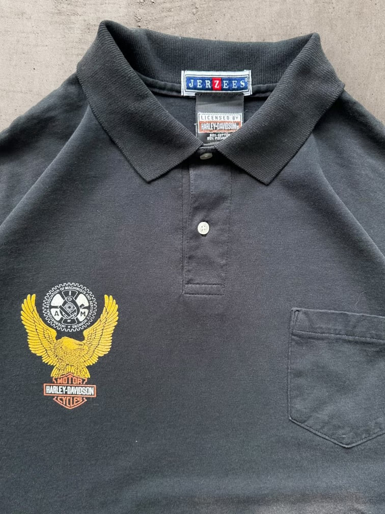 90S HARLEY DAVIDSON POLO SHIRT - XXL