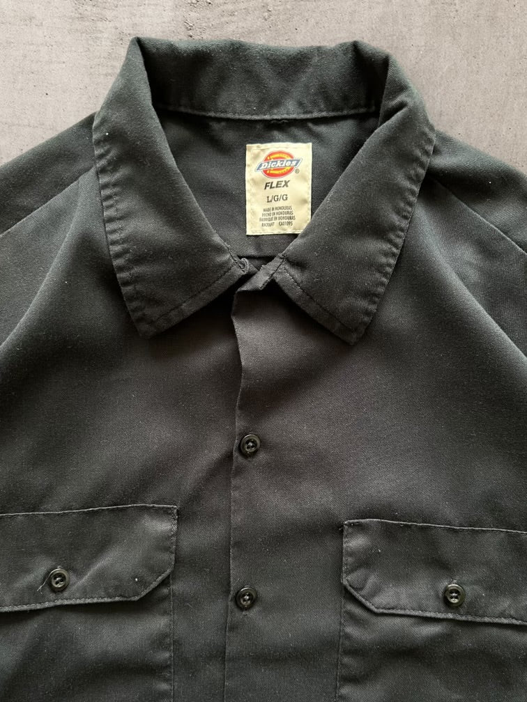 00S DICKIES WORK BUTTON UP SHIRT - LARGE